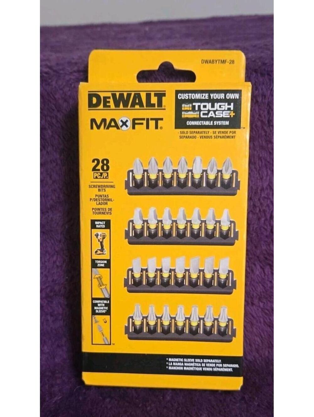 DeWalt MAXFIT 28 Piece Screwdriving Bit Set Impact Rated Torsion Zone